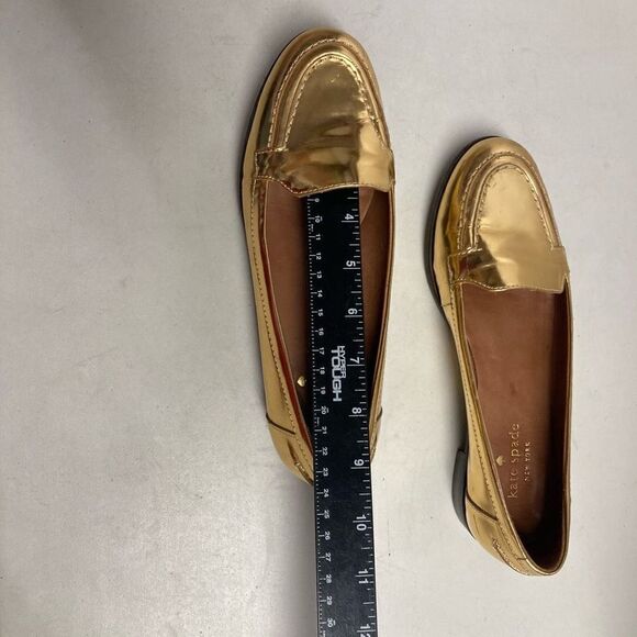 KATE SPADE Women’s Gold Metallic Loafers Flats Size 6M - Picture 4 of 11